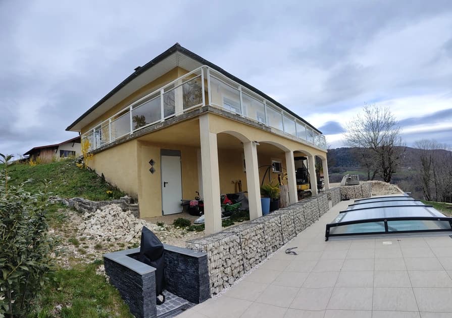 Pose de garde corps + volets roulants